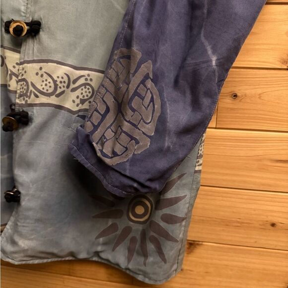 Vintage Dailey Planet Size XL Sun Kimono Style Coin Button Lightweight Jacket - Picture 2 of 12